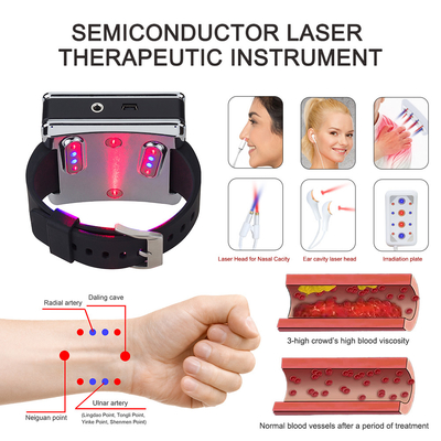 High Blood Pressure Laser Therapy Device Watch: 650nm/450nm Semiconductor Laser Treatment for Hypertension Management